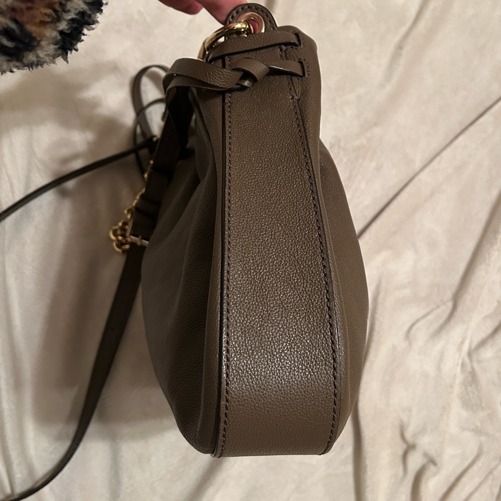 henri bendel Brown Pebbled Leather Chain-Handle Shoulder Bag - Picture 4 of 14